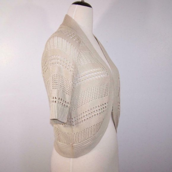 Liz Claiborne Beige Knit Shrug - Picture 4 of 6